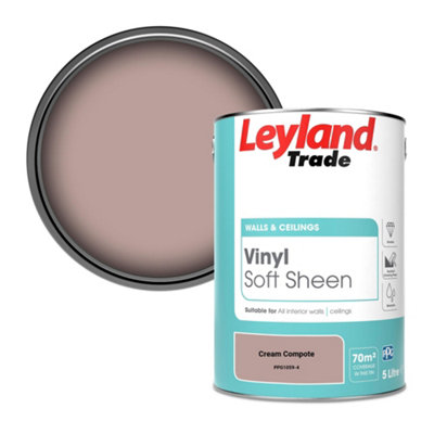Leyland Trade Vinyl Soft Sheen Walls & Ceilings Emulsion Paint Cream Compote (PPG1059-4) - 5L