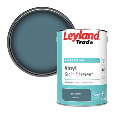 Leyland Trade Vinyl Soft Sheen Walls & Ceilings Emulsion Paint Dry Denim (PPG1154-6) - 5L