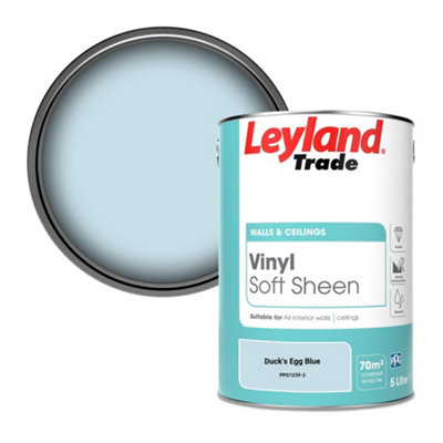Leyland Trade Vinyl Soft Sheen Walls & Ceilings Emulsion Paint Duck's Egg Blue (PPG1239-2) - 5L