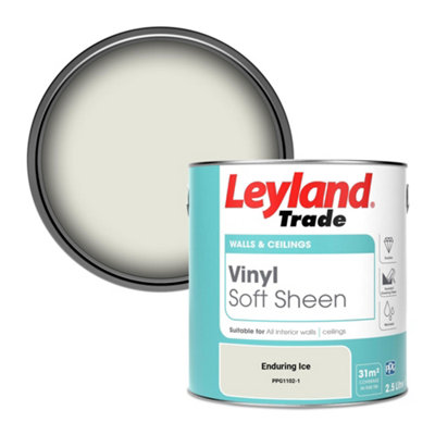 Leyland Trade Vinyl Soft Sheen Walls & Ceilings Emulsion Paint Enduring Ice (PPG1102-1) - 2.5L