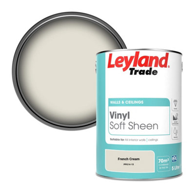 Leyland Trade Vinyl Soft Sheen Walls & Ceilings Emulsion Paint French Cream (PPG14-15) - 5L