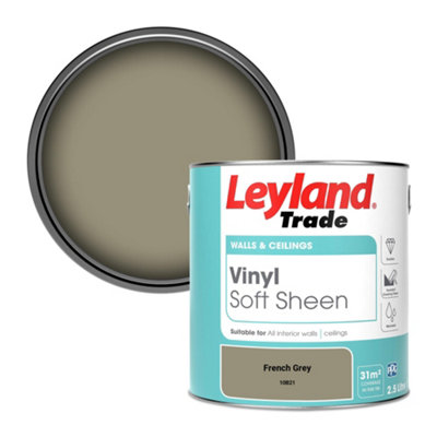 Leyland Trade Vinyl Soft Sheen Walls & Ceilings Emulsion Paint French Grey (10B21) - 2.5L