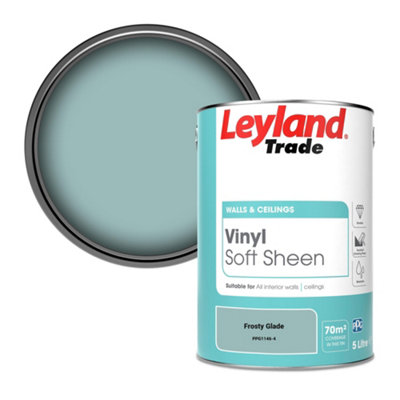 Leyland Trade Vinyl Soft Sheen Walls & Ceilings Emulsion Paint Frosty Glade (PPG1146-4) - 5L