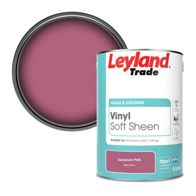 Leyland Trade Vinyl Soft Sheen Walls & Ceilings Emulsion Paint Geranium ...
