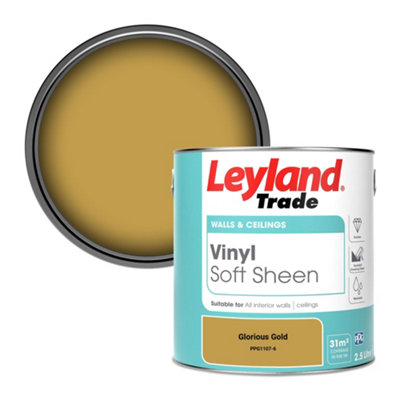 Leyland Trade Vinyl Soft Sheen Walls & Ceilings Emulsion Paint Glorious Gold (PPG1107-6) - 2.5L