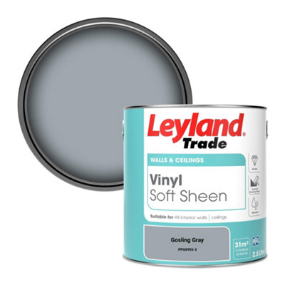 Leyland Trade Vinyl Soft Sheen Walls & Ceilings Emulsion Paint Gosling Gray (PPG0993-3) - 2.5L