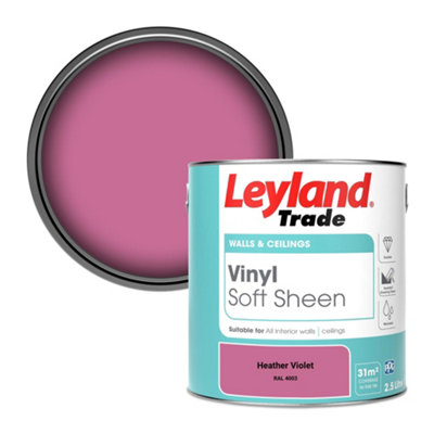Leyland Trade Vinyl Soft Sheen Walls & Ceilings Emulsion Paint Heather Violet (RAL 4003) - 2.5L