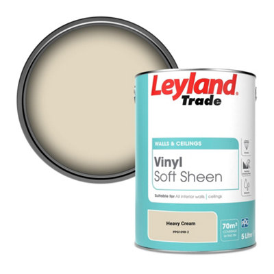 Leyland Trade Vinyl Soft Sheen Walls & Ceilings Emulsion Paint Heavy Cream (PPG1098-2) - 5L