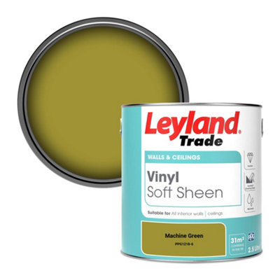 Leyland Trade Vinyl Soft Sheen Walls & Ceilings Emulsion Paint Machine Green (PPG1218-6) - 2.5L