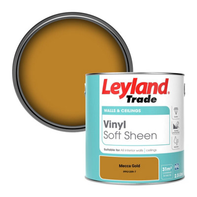 Leyland Trade Vinyl Soft Sheen Walls & Ceilings Emulsion Paint Mecca Gold (PPG1209-7) - 2.5L
