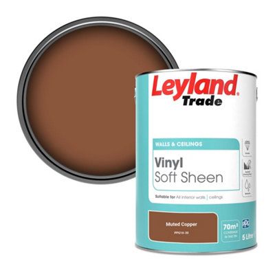 Leyland Trade Vinyl Soft Sheen Walls & Ceilings Emulsion Paint Muted Copper (PPG16-30) - 5L