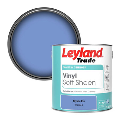 Leyland Trade Vinyl Soft Sheen Walls & Ceilings Emulsion Paint Mystic Iris (PPG1246-5) - 2.5L
