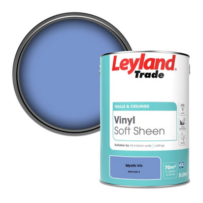 Leyland Trade Vinyl Soft Sheen Walls & Ceilings Emulsion Paint Mystic Iris (PPG1246-5) - 5L