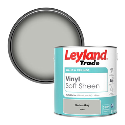Leyland Trade Vinyl Soft Sheen Walls & Ceilings Emulsion Paint Nimbus Grey (10A03) - 2.5L