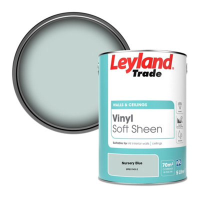 Leyland Trade Vinyl Soft Sheen Walls & Ceilings Emulsion Paint Nursery Blue (PPG1143-2) - 5L