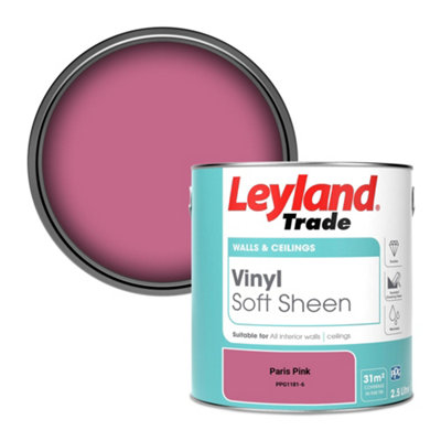 Leyland Trade Vinyl Soft Sheen Walls & Ceilings Emulsion Paint Paris Pink (PPG1181-6) - 2.5L