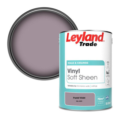 Leyland Trade Vinyl Soft Sheen Walls & Ceilings Emulsion Paint Pastel Violet (RAL 4009) - 5L
