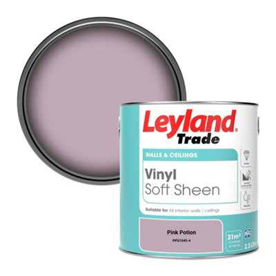 Leyland Trade Vinyl Soft Sheen Walls & Ceilings Emulsion Paint Pink Potion (PPG1045-4) - 2.5L