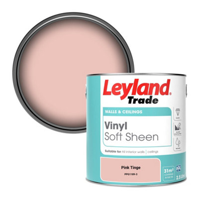 Leyland Trade Vinyl Soft Sheen Walls & Ceilings Emulsion Paint Pink Tinge (PPG1189-3) - 2.5L