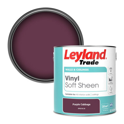 Leyland Trade Vinyl Soft Sheen Walls & Ceilings Emulsion Paint Purple Cabbage (PPG18-24) - 2.5L