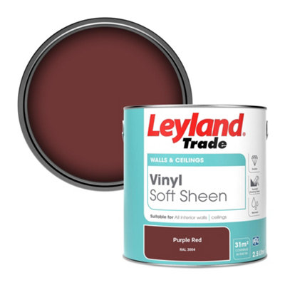 Leyland Trade Vinyl Soft Sheen Walls & Ceilings Emulsion Paint Purple Red (RAL 3004) - 2.5L