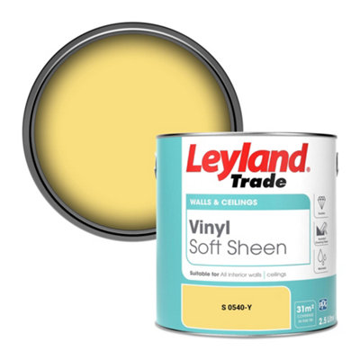 Leyland Trade Vinyl Soft Sheen Walls & Ceilings Emulsion Paint (S 0540-Y) - 2.5L