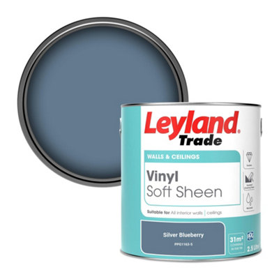 Leyland Trade Vinyl Soft Sheen Walls & Ceilings Emulsion Paint Silver Blueberry (PPG1163-5) - 2.5L