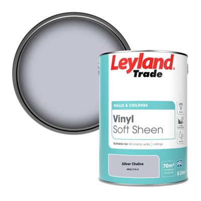 Leyland Trade Vinyl Soft Sheen Walls & Ceilings Emulsion Paint Silver Chalice (PPG1174-3) - 5L