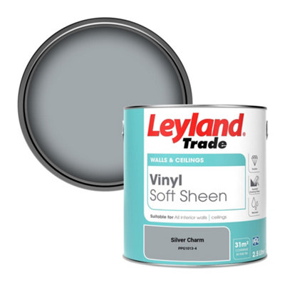 Leyland Trade Vinyl Soft Sheen Walls & Ceilings Emulsion Paint Silver Charm (PPG1013-4) - 2.5L