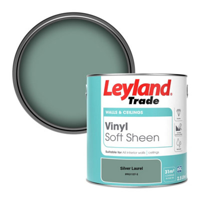 Leyland Trade Vinyl Soft Sheen Walls & Ceilings Emulsion Paint Silver Laurel (PPG1137-5) - 2.5L