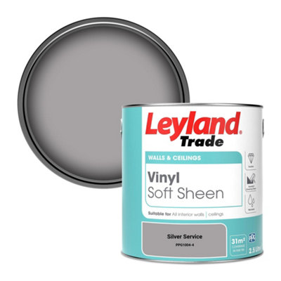 Leyland Trade Vinyl Soft Sheen Walls & Ceilings Emulsion Paint Silver Service (PPG1004-4) - 2.5L