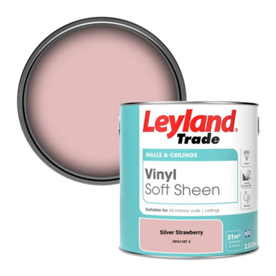 Leyland Trade Vinyl Soft Sheen Walls & Ceilings Emulsion Paint Silver Strawberry (PPG1187-3) - 2.5L