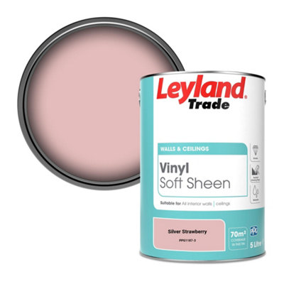Leyland Trade Vinyl Soft Sheen Walls & Ceilings Emulsion Paint Silver Strawberry (PPG1187-3) - 5L