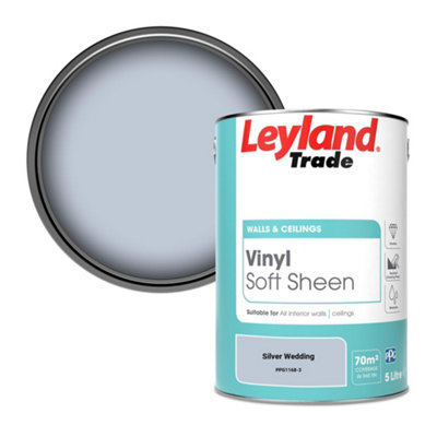 Leyland Trade Vinyl Soft Sheen Walls & Ceilings Emulsion Paint Silver Wedding (PPG1168-3) - 5L