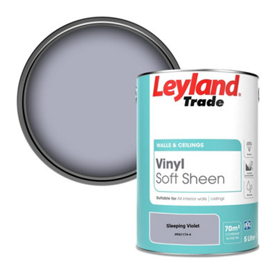 Leyland Trade Vinyl Soft Sheen Walls & Ceilings Emulsion Paint Sleeping Violet (PPG1174-4) - 5L