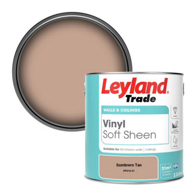 Leyland Trade Vinyl Soft Sheen Walls & Ceilings Emulsion Paint Sombrero Tan (PPG16-01) - 2.5L