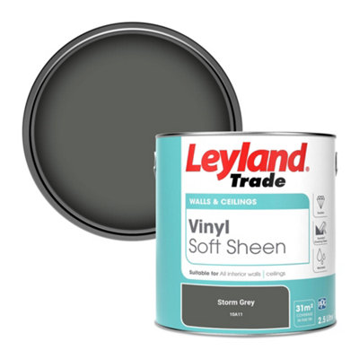 Leyland Trade Vinyl Soft Sheen Walls & Ceilings Emulsion Paint Storm Grey (10A11) - 2.5L
