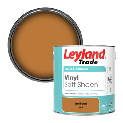 Leyland Trade Vinyl Soft Sheen Walls & Ceilings Emulsion Paint Sun Bronze (06D43) - 2.5L