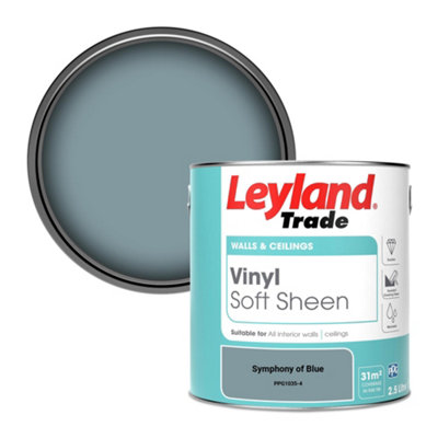 Leyland Trade Vinyl Soft Sheen Walls & Ceilings Emulsion Paint Symphony of Blue (PPG1035-4) - 2.5L