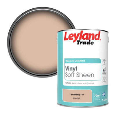 Leyland Trade Vinyl Soft Sheen Walls & Ceilings Emulsion Paint Tantalizing Tan (PPG1070-3) - 5L