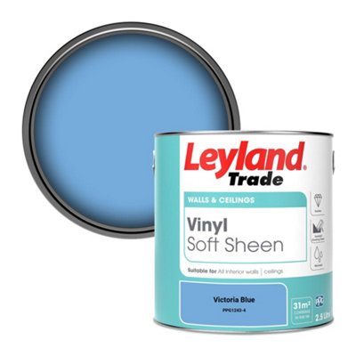 Leyland Trade Vinyl Soft Sheen Walls & Ceilings Emulsion Paint Victoria Blue (PPG1243-4) - 2.5L