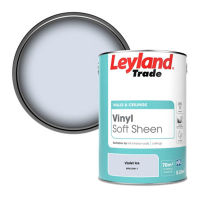 Leyland Trade Vinyl Soft Sheen Walls & Ceilings Emulsion Paint Violet Ice (PPG1246-1) - 5L