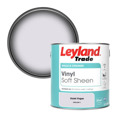 Leyland Trade Vinyl Soft Sheen Walls & Ceilings Emulsion Paint Violet Vogue (PPG1249-1) - 2.5L
