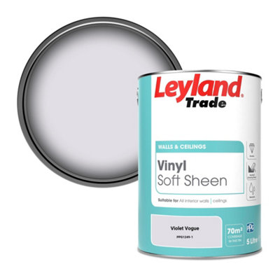 Leyland Trade Vinyl Soft Sheen Walls & Ceilings Emulsion Paint Violet Vogue (PPG1249-1) - 5L
