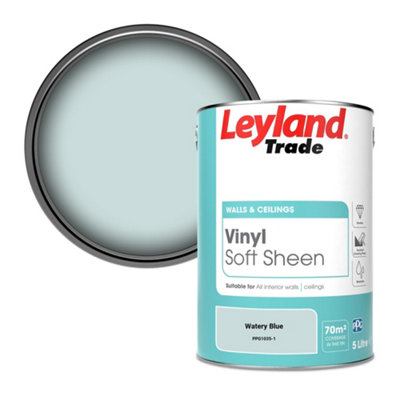 Leyland Trade Vinyl Soft Sheen Walls & Ceilings Emulsion Paint Watery Blue (PPG1035-1) - 5L