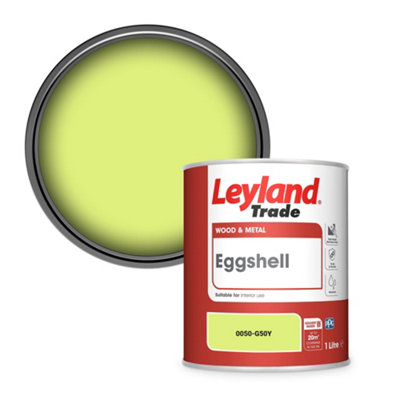 Leyland Trade Wood & Metal Eggshell Paint (0050-G50Y) 1L