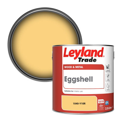 Leyland Trade Wood & Metal Eggshell Paint (1040-Y10R) 2.5L