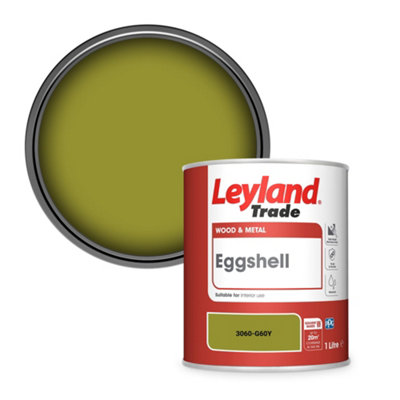 Leyland Trade Wood & Metal Eggshell Paint (3060-G60Y) 1L