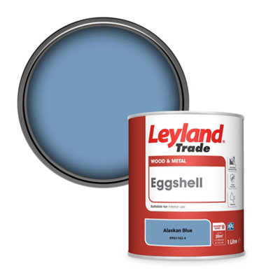Leyland Trade Wood & Metal Eggshell Paint Alaskan Blue (PPG1162-4) 1L