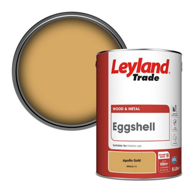 Leyland Trade Wood & Metal Eggshell Paint Apollo Gold (PPG16-11) 5L